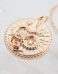 Chinese Zodiac Coin Necklace - Snake- Honeycat Jewelry