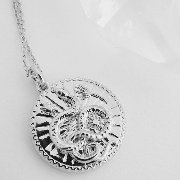 Chinese Zodiac Coin Necklace - Snake- Honeycat Jewelry