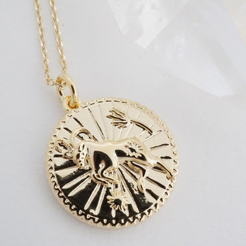 Chinese Zodiac Coin Necklace - Goat- Honeycat Jewelry