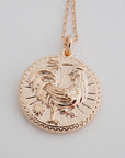 Chinese Zodiac Coin Necklace - Rooster