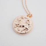 Chinese Zodiac Coin Necklace - Dog- Honeycat Jewelry