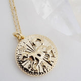 Chinese Zodiac Coin Necklace - Dog- Honeycat Jewelry
