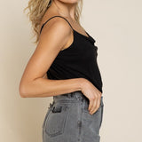 Feels Like a Rose Petal Cami Top- Pol