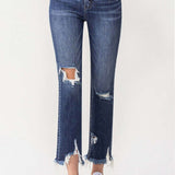 High Rise Crop Straight Leg, Lovervet by Vervet