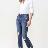High Rise Crop Straight Leg, Lovervet by Vervet
