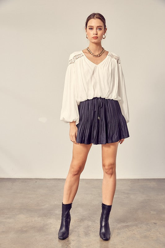 Pleated Skort by Mustard Seed