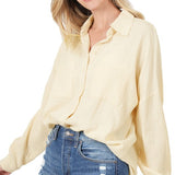 Cotton Gauze, Raw Edge Button Up Shirt- Various Colors