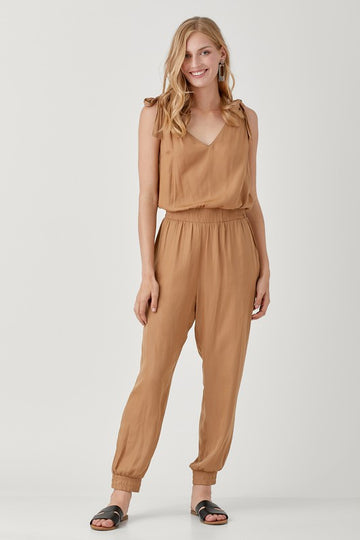 V Neck Jumpsuit by Mustard Seed