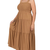 Tiered Midi Dress- Various Colors- Plus Sizes