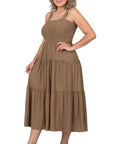 Tiered Midi Dress- Various Colors- Plus Sizes