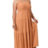 Tiered Midi Dress- Various Colors- Plus Sizes
