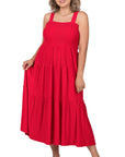 Tiered Midi Dress- Various Colors- Plus Sizes