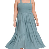 Tiered Midi Dress- Various Colors- Plus Sizes