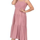 Tiered Midi Dress- Various Colors- Plus Sizes