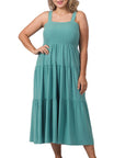 Tiered Midi Dress- Various Colors- Plus Sizes