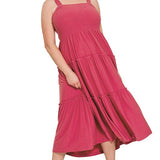 Tiered Midi Dress- Various Colors- Plus Sizes