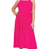 Tiered Midi Dress- Various Colors- Plus Sizes