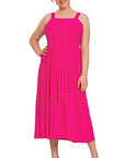 Tiered Midi Dress- Various Colors- Plus Sizes