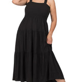Tiered Midi Dress- Various Colors- Plus Sizes