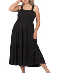 Tiered Midi Dress- Various Colors- Plus Sizes