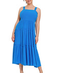 Tiered Midi Dress- Various Colors- Plus Sizes