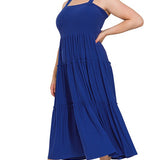 Tiered Midi Dress- Various Colors- Plus Sizes