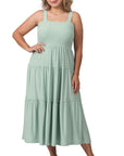 Tiered Midi Dress- Various Colors- Plus Sizes