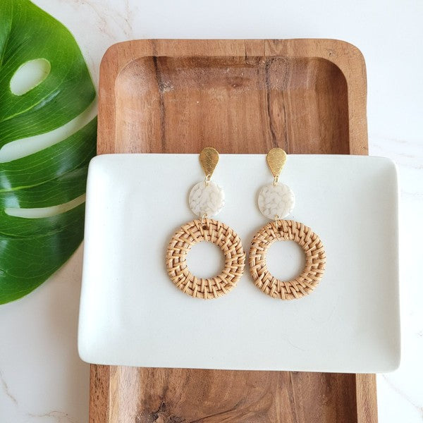 Lana Earrings - Dark Rattan- Spiffy and Splendid