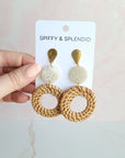 Lana Earrings - Dark Rattan- Spiffy and Splendid