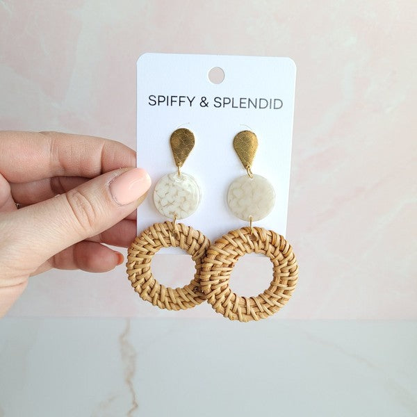 Lana Earrings - Dark Rattan- Spiffy and Splendid