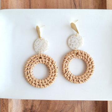 Lana Earrings - Dark Rattan- Spiffy and Splendid