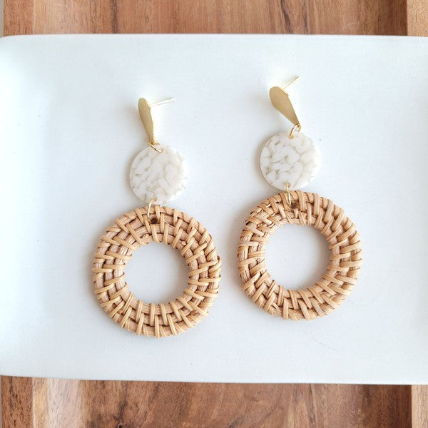 Lana Earrings - Dark Rattan- Spiffy and Splendid