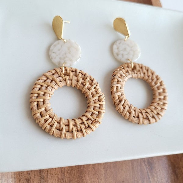 Lana Earrings - Dark Rattan- Spiffy and Splendid