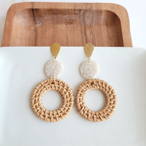 Lana Earrings - Dark Rattan- Spiffy and Splendid