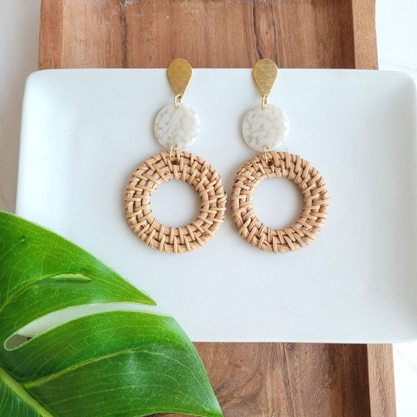 Lana Earrings - Dark Rattan- Spiffy and Splendid