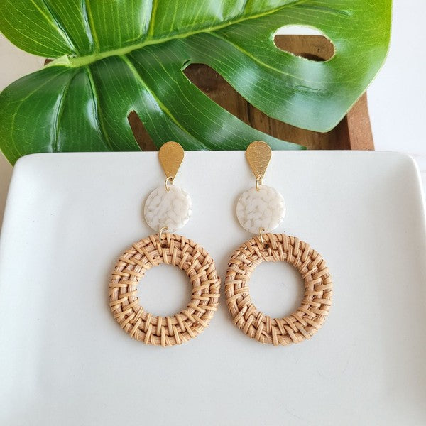 Lana Earrings - Dark Rattan- Spiffy and Splendid