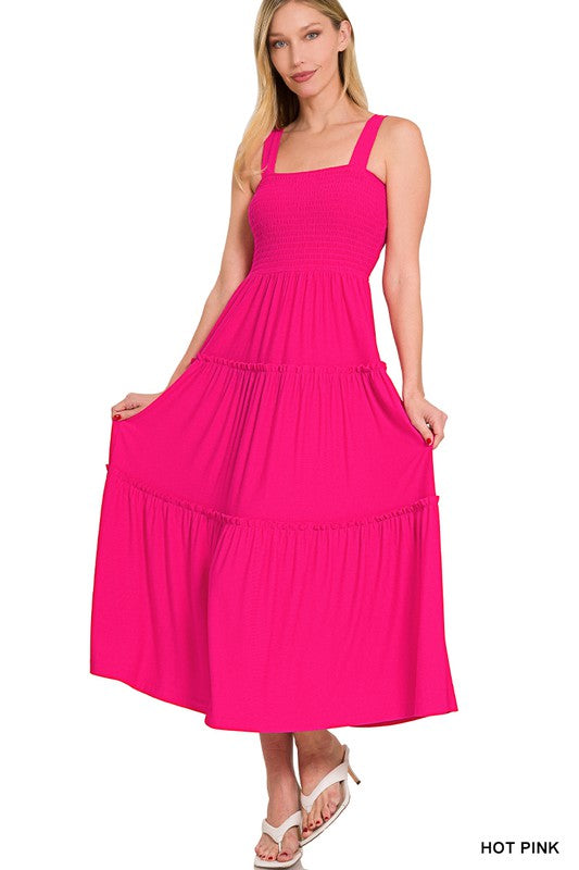 Tiered Midi Dress- Various Colors