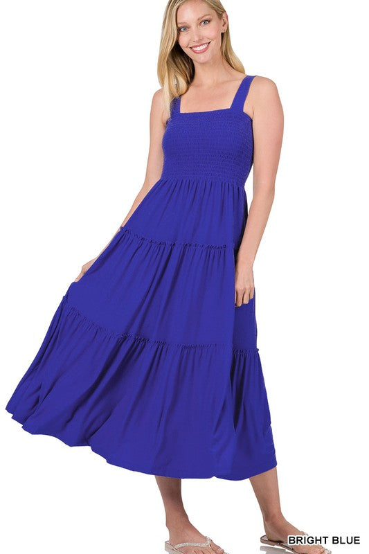 Tiered Midi Dress- Various Colors