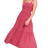 Tiered Midi Dress- Various Colors