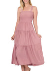 Tiered Midi Dress- Various Colors