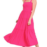 Tiered Midi Dress- Various Colors
