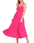 Tiered Midi Dress- Various Colors