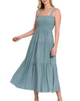 Tiered Midi Dress- Various Colors