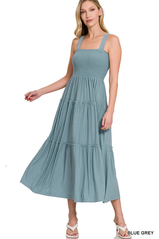 Tiered Midi Dress- Various Colors