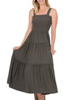 Tiered Midi Dress- Various Colors