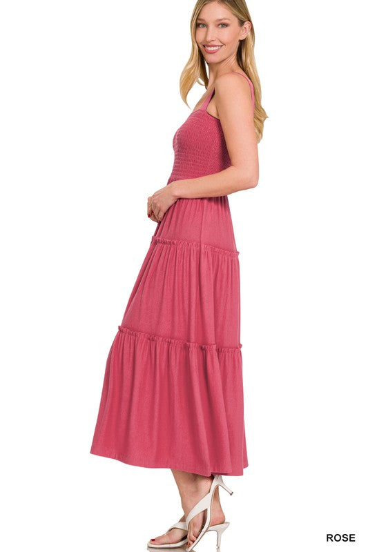 Tiered Midi Dress- Various Colors