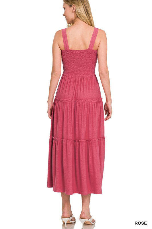 Tiered Midi Dress- Various Colors