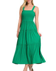 Tiered Midi Dress- Various Colors