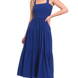 Tiered Midi Dress- Various Colors