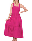 Tiered Midi Dress- Various Colors